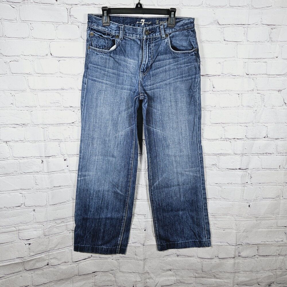 7 For All Mankind "A" Pocket size 16 Straight Womens Blue Jean Measures 28x25